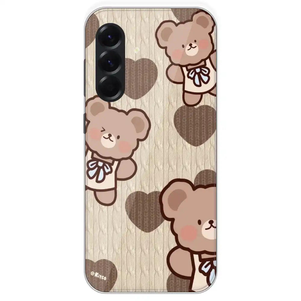 Teddy Heart - Printed Silicone Case For Samsung Galaxy A56