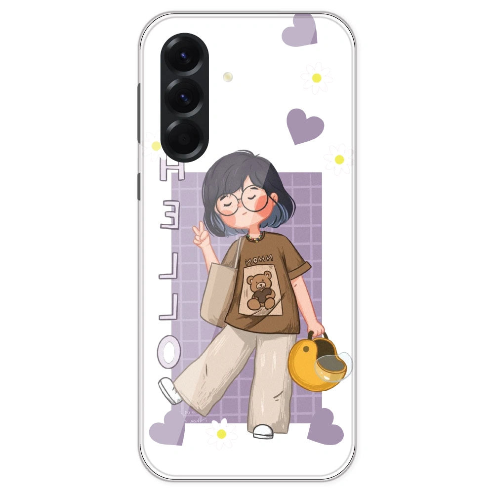 Introvert Girl - Clear Printed Silicone Case For Samsung Galaxy A56