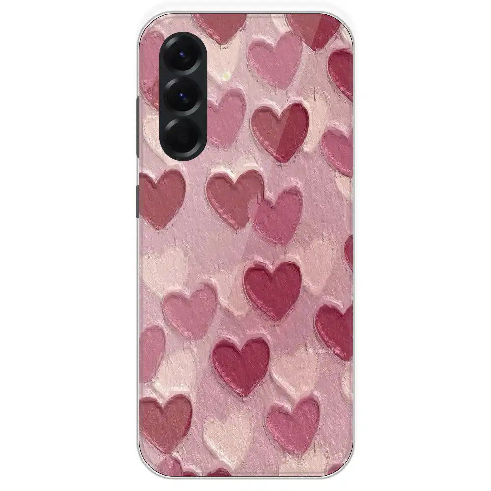 Pastel Hearts Love - Printed Silicone Case For Samsung Galaxy A56