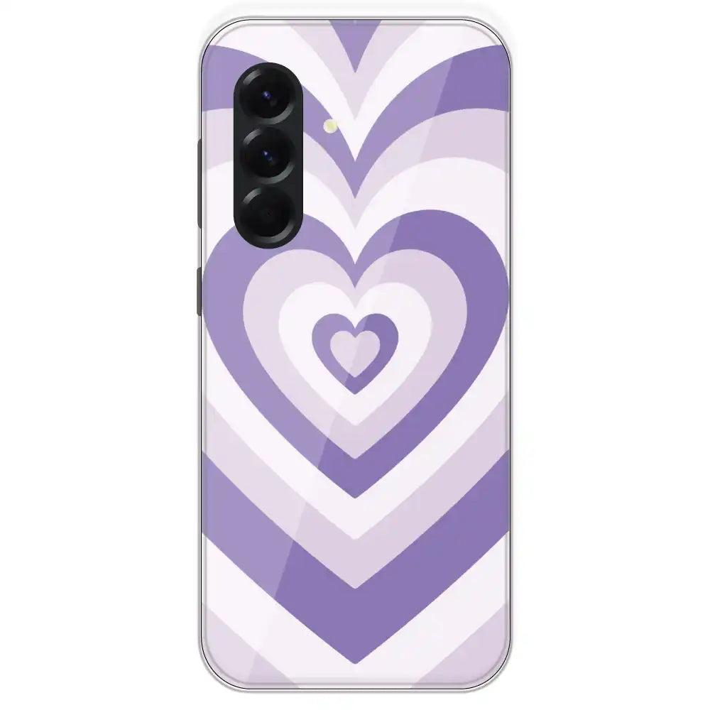 Dark Purple Hearts - Printed Silicone Case For Samsung Galaxy A56