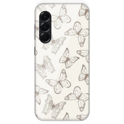 White Butterflies - Printed Silicone Case For Samsung Galaxy A56