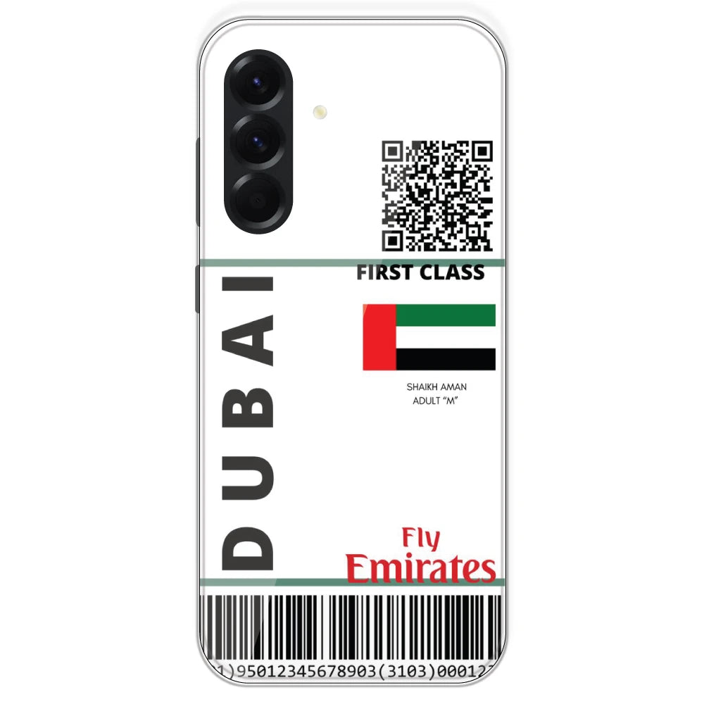 Dubai Ticket - Clear Printed Silicone Case For Samsung Galaxy A56