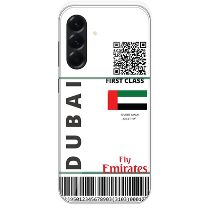Dubai Ticket - Clear Printed Silicone Case For Samsung Galaxy A56