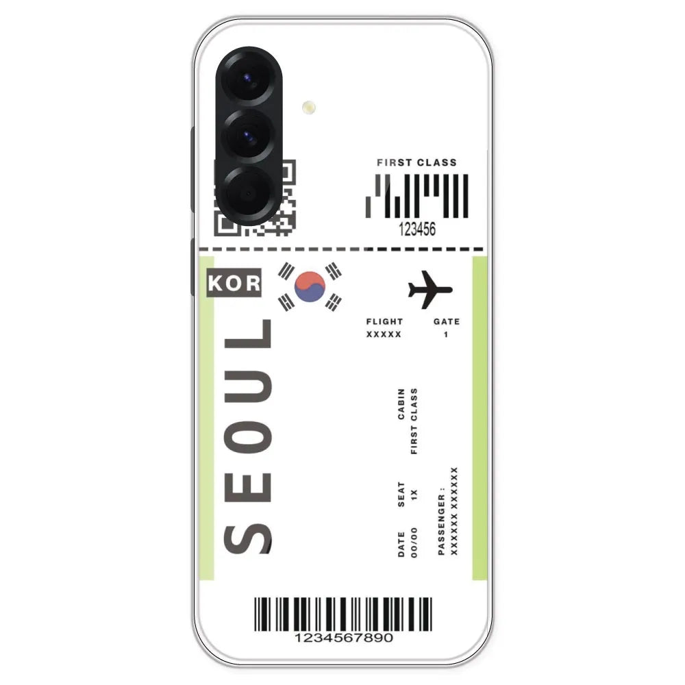 Seoul Ticket - Clear Printed Silicone Case For Samsung Galaxy A56