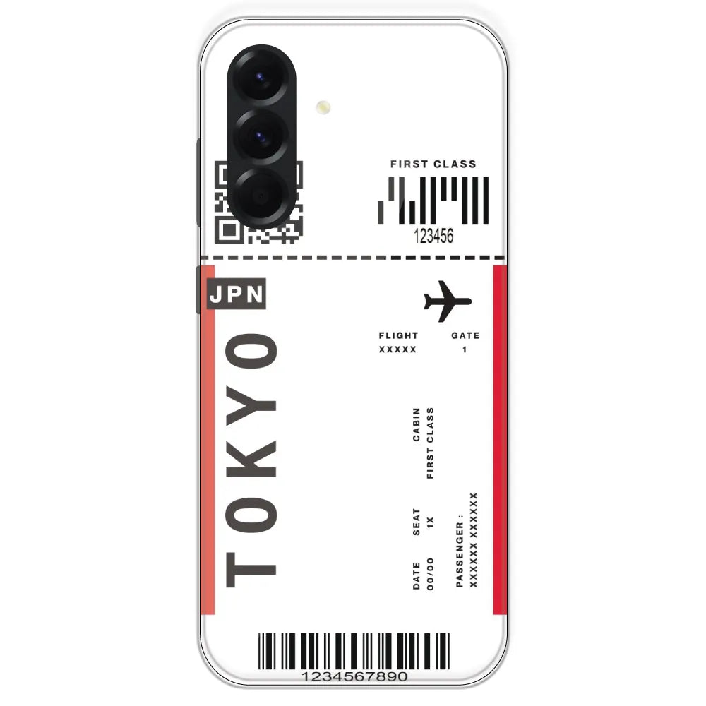 Tokyo Ticket - Clear Printed Silicone Case For Samsung Galaxy A56