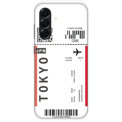 Tokyo Ticket - Clear Printed Silicone Case For Samsung Galaxy A56