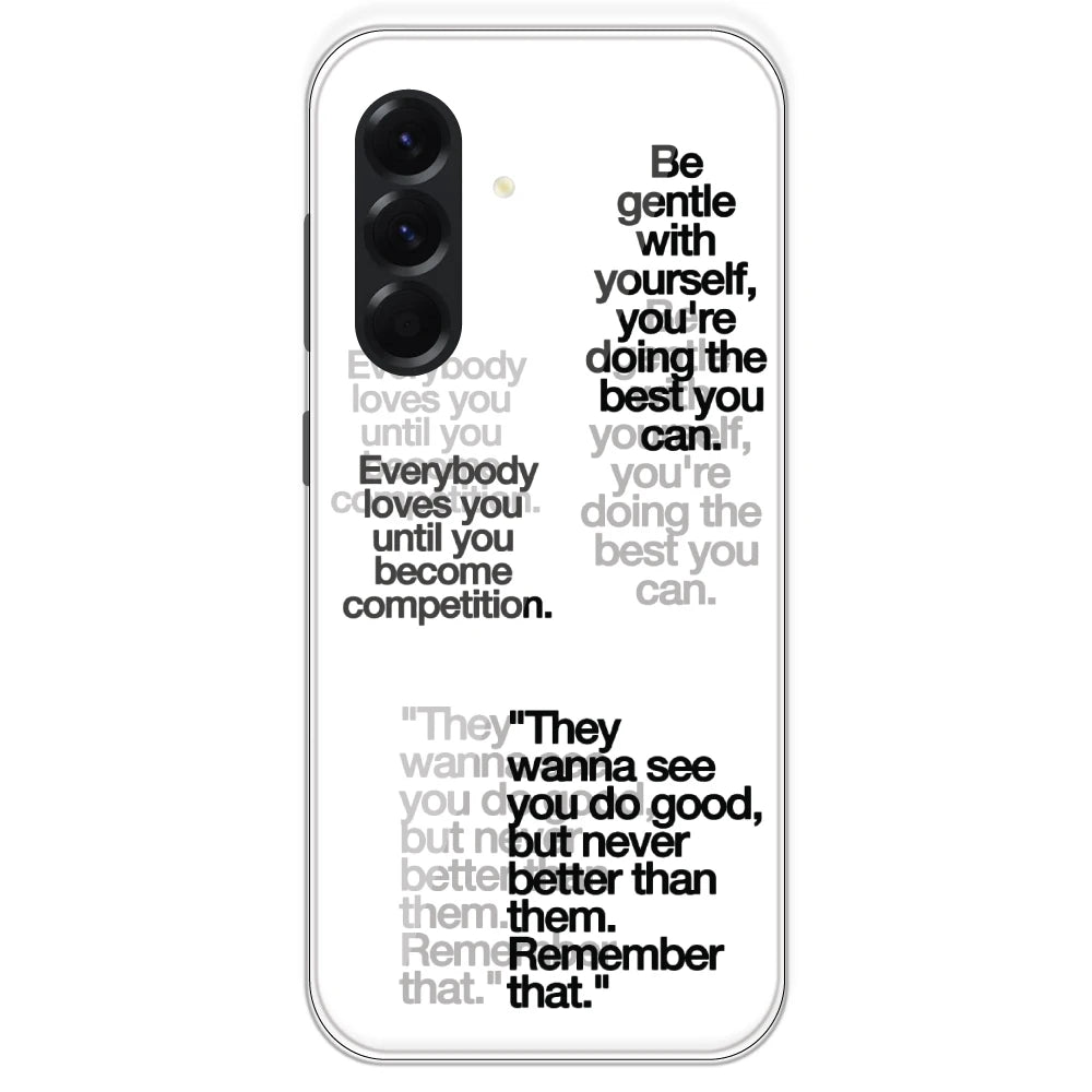 Motivational Quotes - Clear Printed Silicone Case For Samsung Galaxy A56