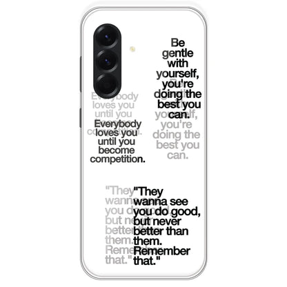 Motivational Quotes - Clear Printed Silicone Case For Samsung Galaxy A56