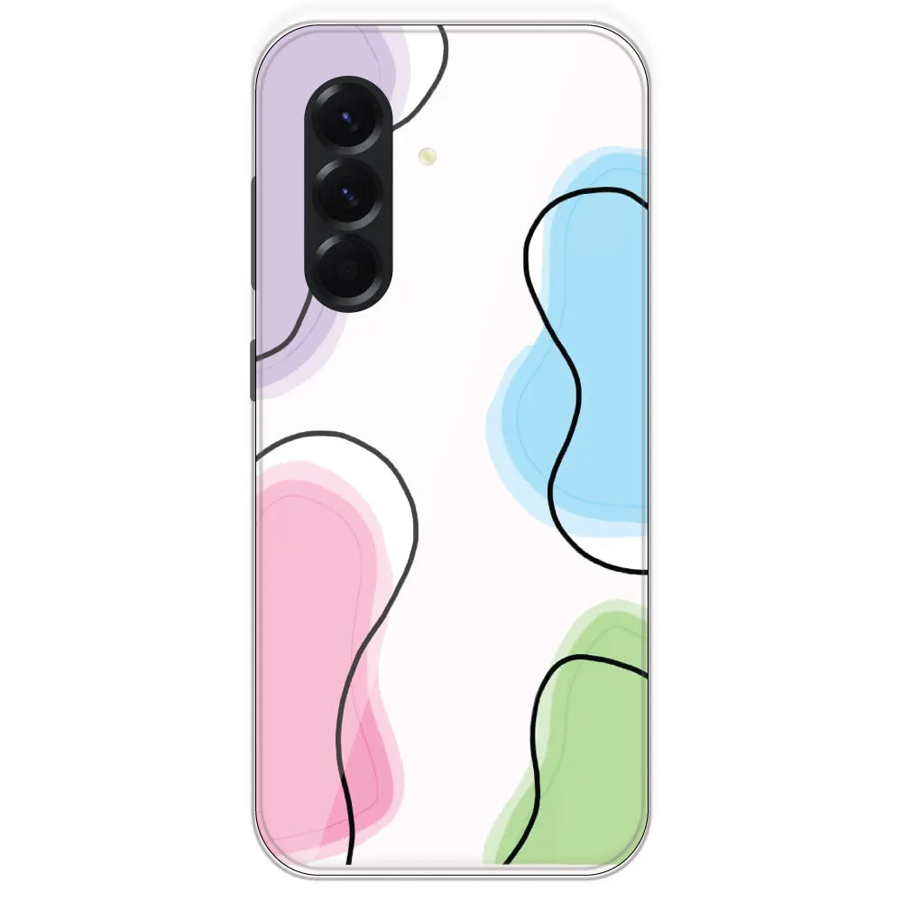 Rainbow Cow Print - Clear Printed Silicone Case For Samsung Galaxy A56