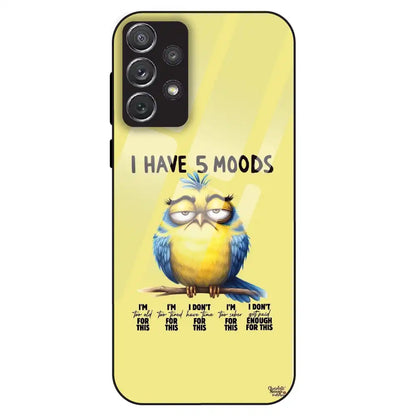 5 Moods Owl - Glass Case For Samsung Galaxy A72