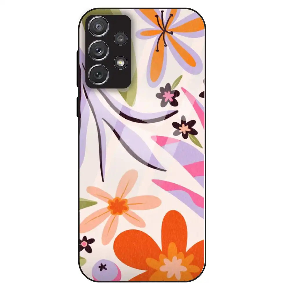 Floral Bliss Aesthetic - Glass Case For Samsung Galaxy A72