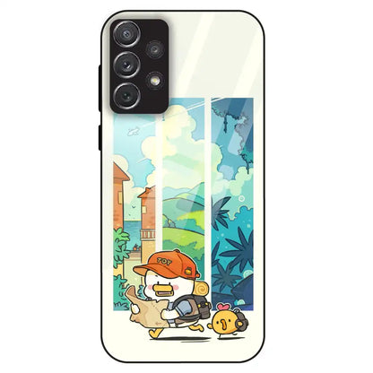 Cute Duck Adventure - Glass Case For Samsung Galaxy A72