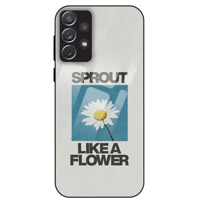 Minimal Daisy Flower - Glass Case For Samsung Galaxy A72