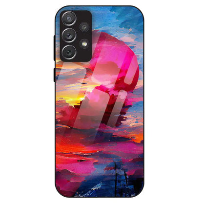 Abstract Sunset Vibes - Glass Case For Samsung Galaxy A72