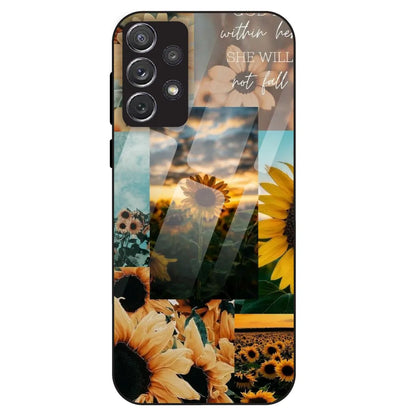 Sunflower Serenity Collage - Glass Case For Samsung Galaxy A72