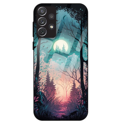 Moonlit Forest - Glass Case For Samsung Galaxy A72