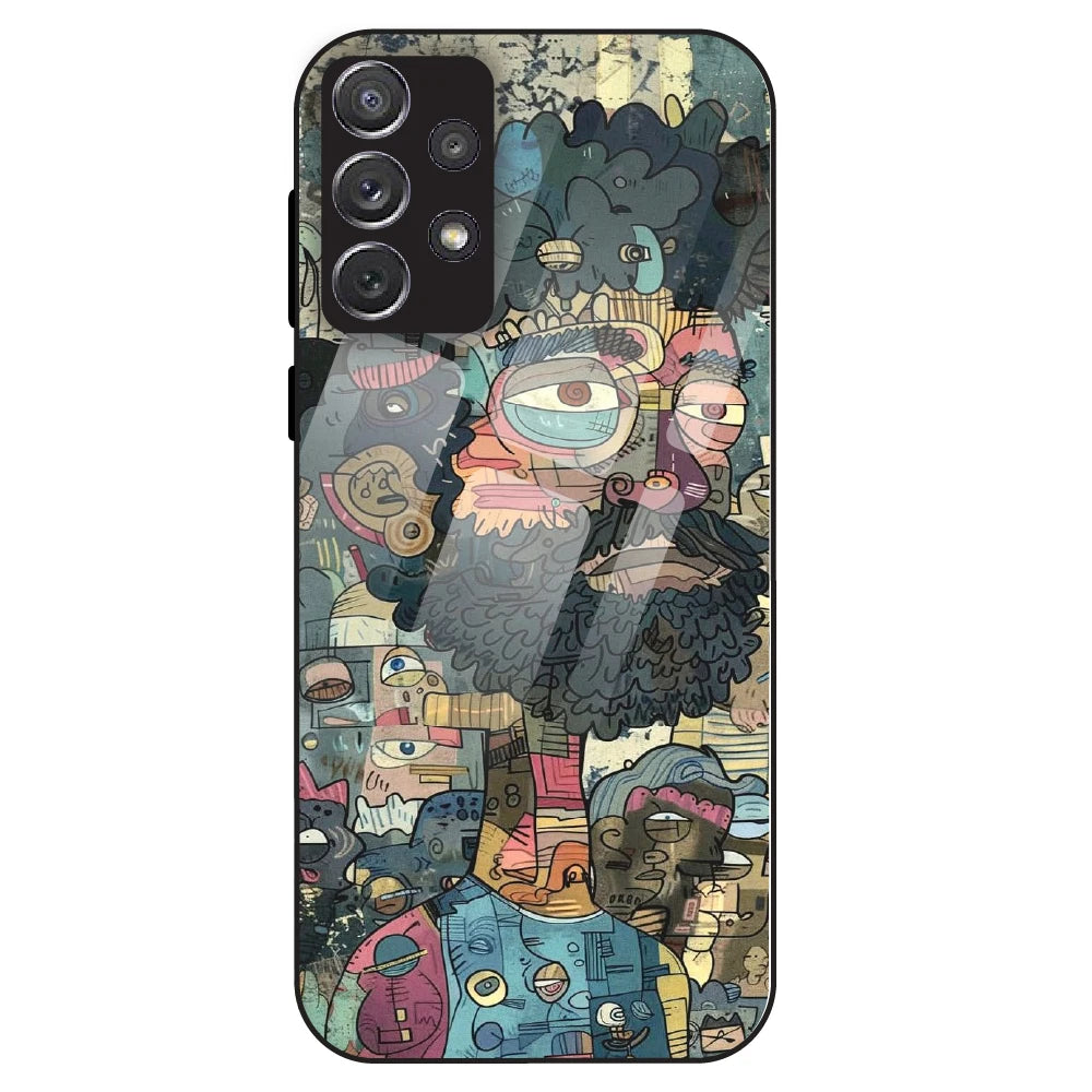 Urban Doodle Art - Glass Case For Samsung Galaxy A72