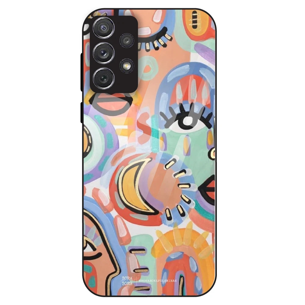 Abstract Pop Art - Glass Case For Samsung Galaxy A72
