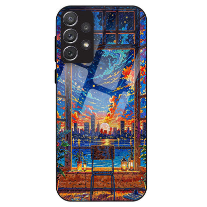 Sunset City View - Glass Case For Samsung Galaxy A72