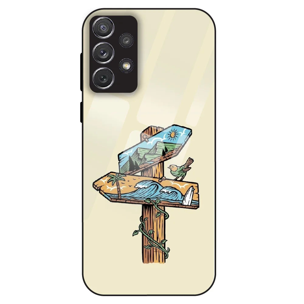 Nature Postbox Art Aesthetic - Glass Case For Samsung Galaxy A72