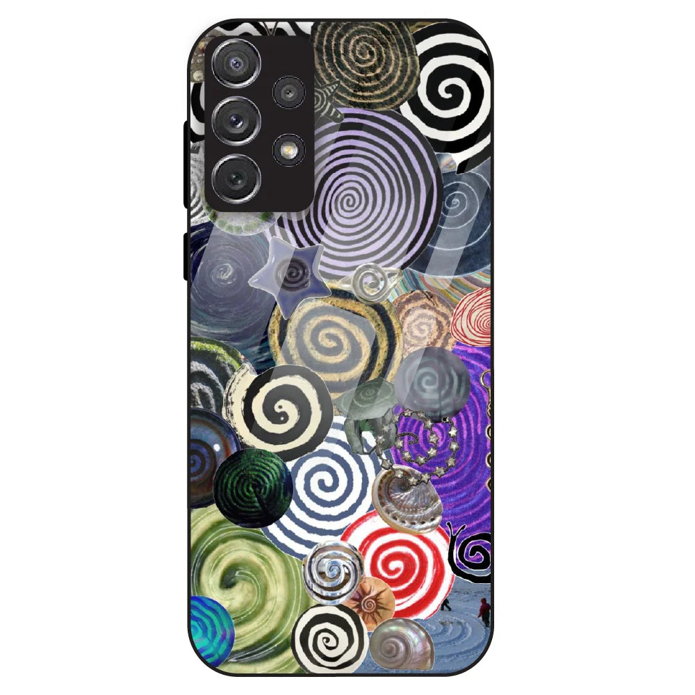 Abstract Spiral Vibe - Glass Case For Samsung Galaxy A72