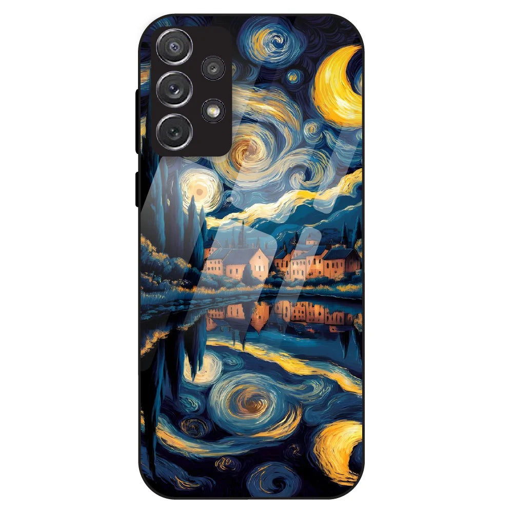 Starry Night Dreamscape - Glass Case For Samsung Galaxy A72