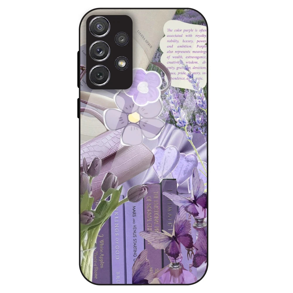 Purple Aesthetic - Glass Case For Samsung Galaxy A72