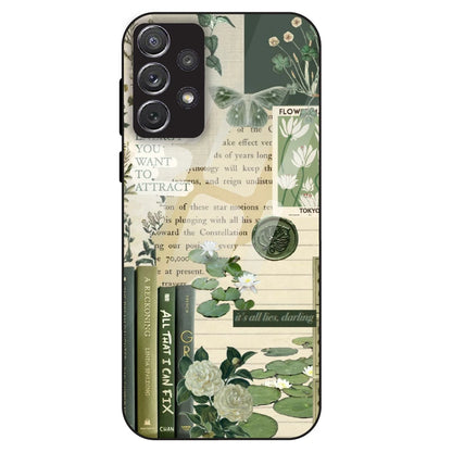 Botanical Vintage Collage - Glass Case For Samsung Galaxy A72