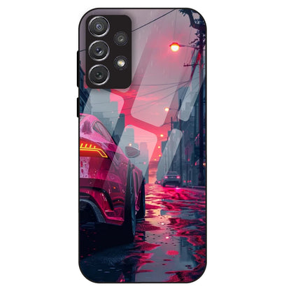 Neon Street Racer - Glass Case For Samsung Galaxy A72