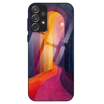 Abstract Sunset Path - Glass Case For Samsung Galaxy A72