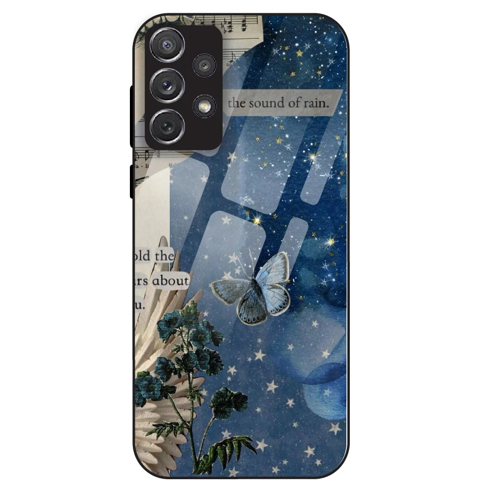 Midnight Butterfly Aesthetic - Glass Case For Samsung Galaxy A72