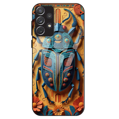 Royal Scarab Art - Glass Case For Samsung Galaxy A72