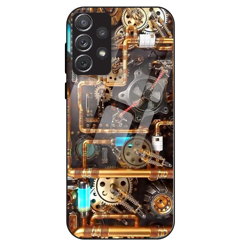 Steampunk Gear - Glass Case For Samsung Galaxy A72