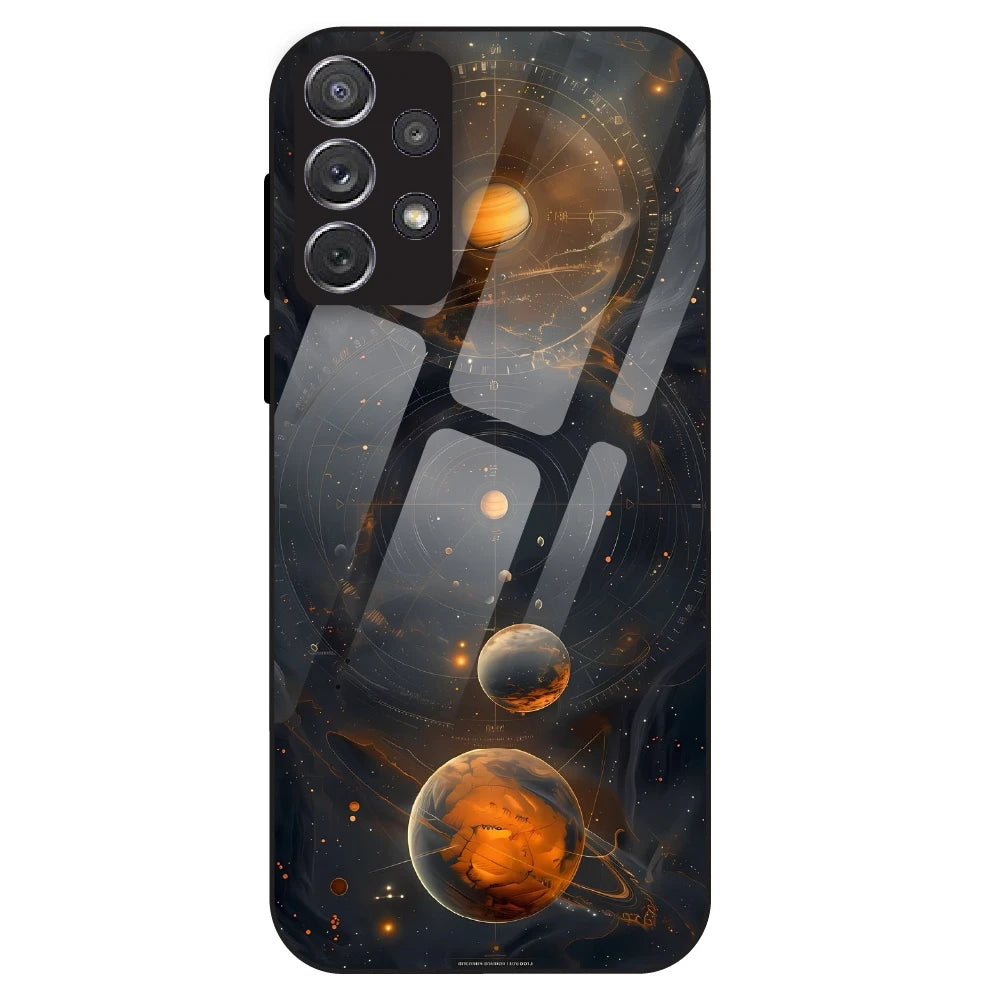 Cosmic Orbit Aesthetic - Glass Case For Samsung Galaxy A72