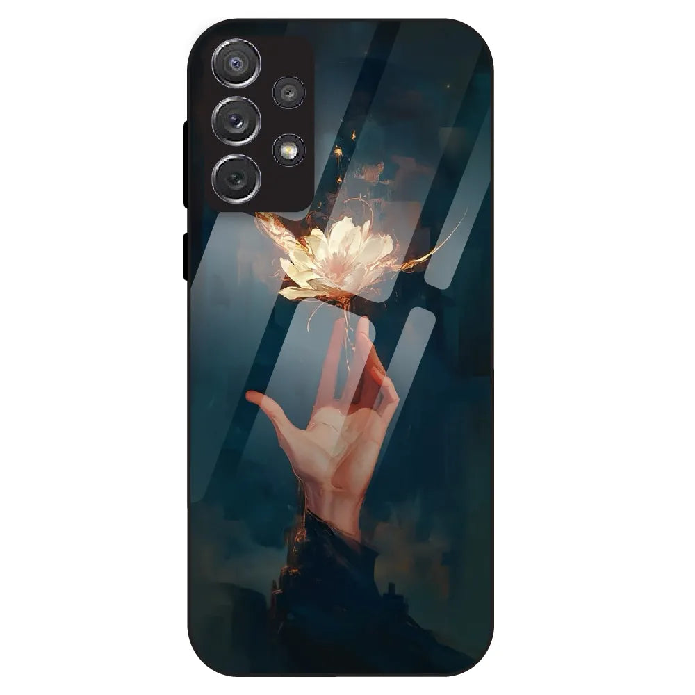 Mystic Hand & Bloom - Glass Case For Samsung Galaxy A72