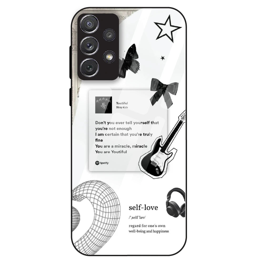 Monochrome Self-Love - Glass Case For Samsung Galaxy A72