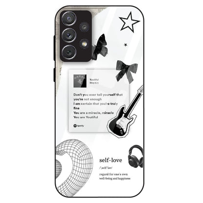 Monochrome Self-Love - Glass Case For Samsung Galaxy A72