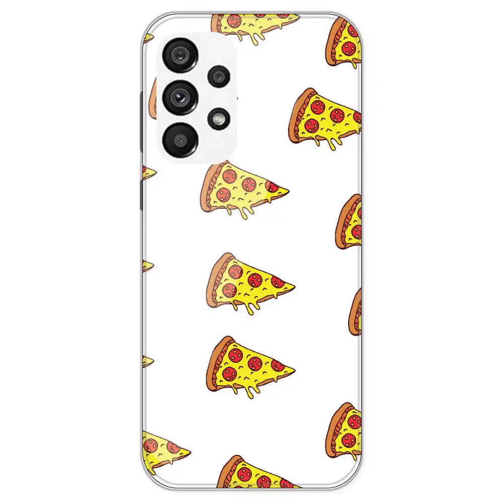 Pizza - Clear Printed Silicone Case For Samsung Galaxy A73