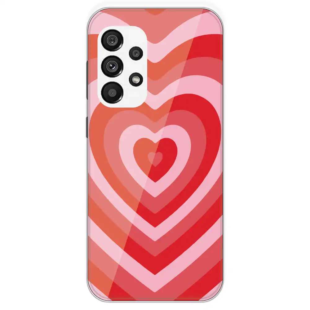 Red Hearts - Printed Silicone Case For Samsung Galaxy A73