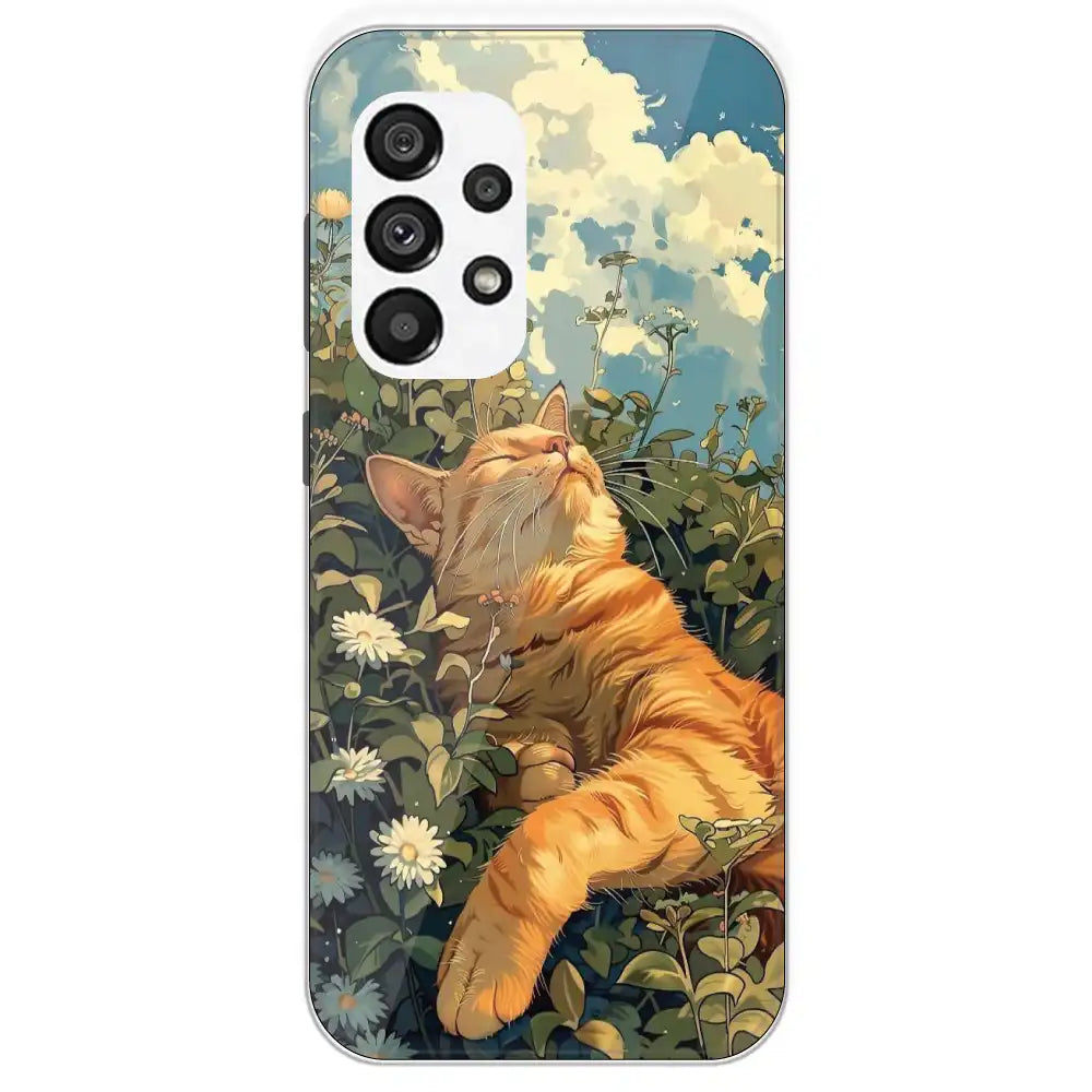 Garfield Sleeping - Printed Silicone Case For Samsung Galaxy A73
