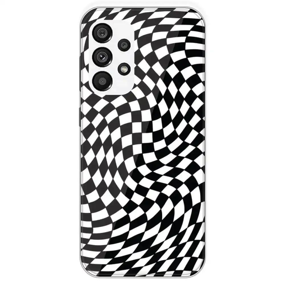 Checks - Printed Silicone Case For Samsung Galaxy A73