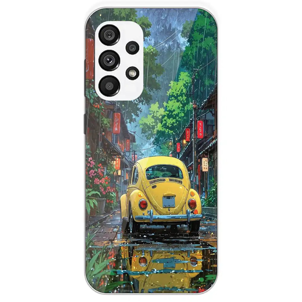 Yellow Bettle - Printed Silicone Case For Samsung Galaxy A73