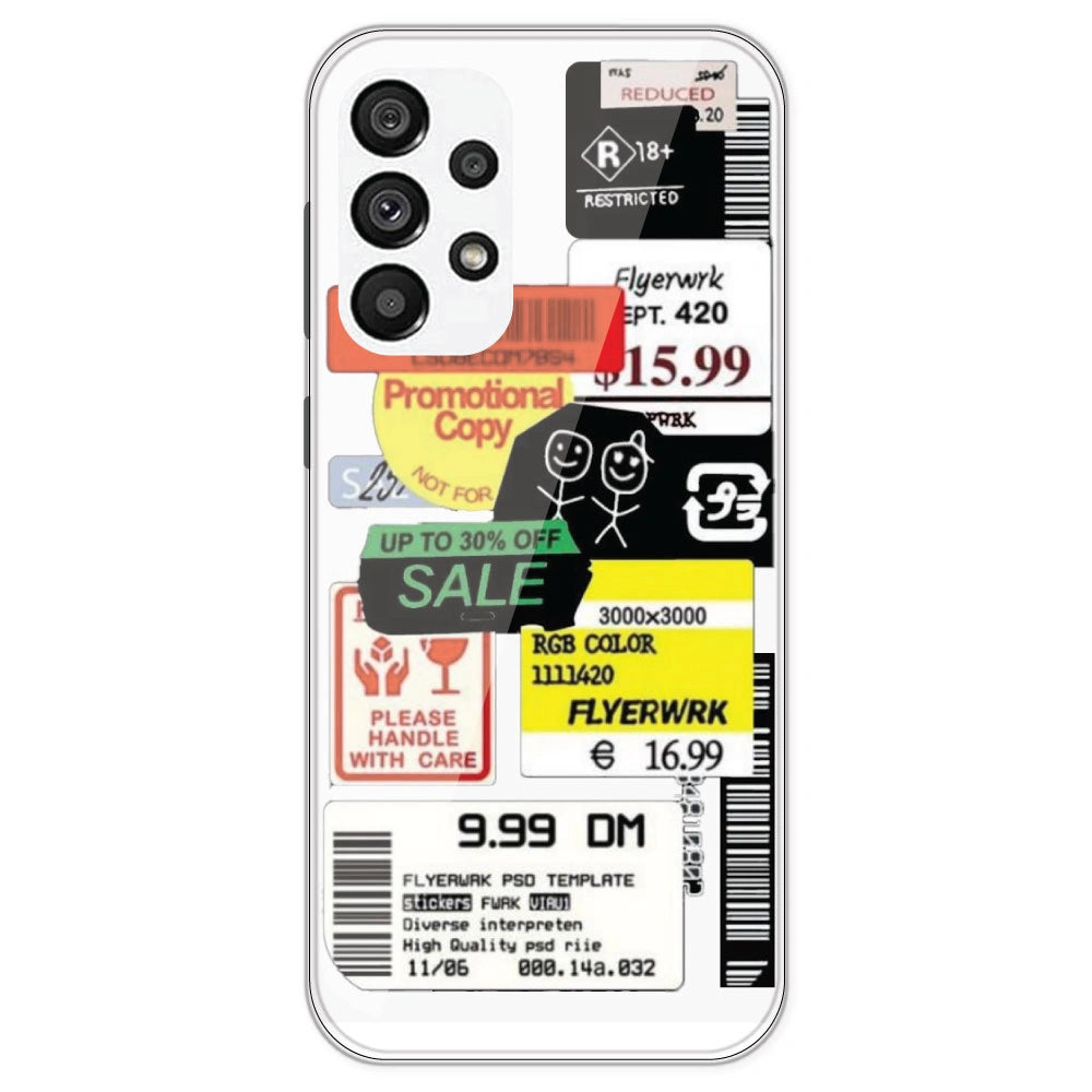 Sales - Clear Printed Silicone Case For Samsung Galaxy A73