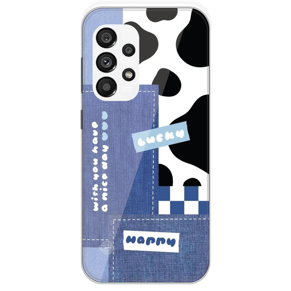 Cow Print Collage - Printed Silicone Case For Samsung Galaxy A73