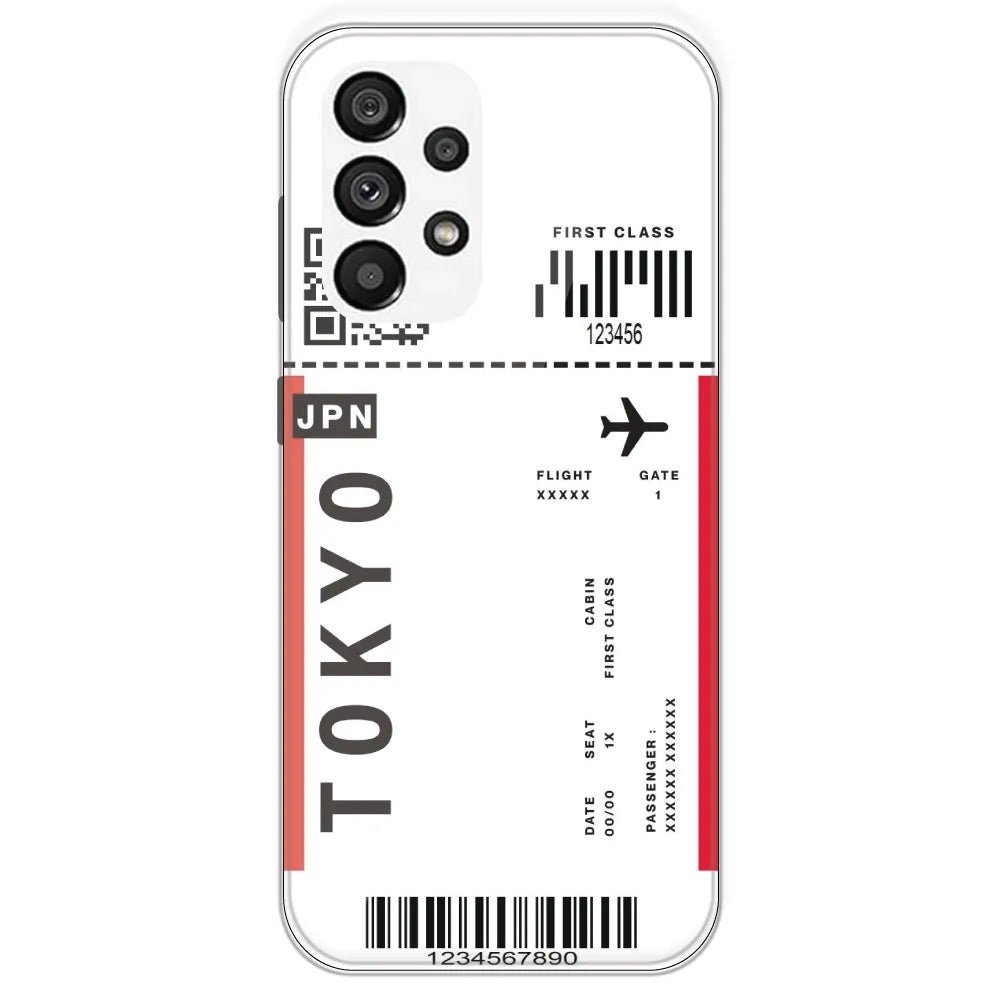 Tokyo Ticket - Clear Printed Silicone Case For Samsung Galaxy A73