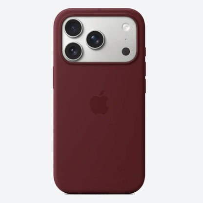 Maroon Liquid Silicone Case For Apple iPhone Models