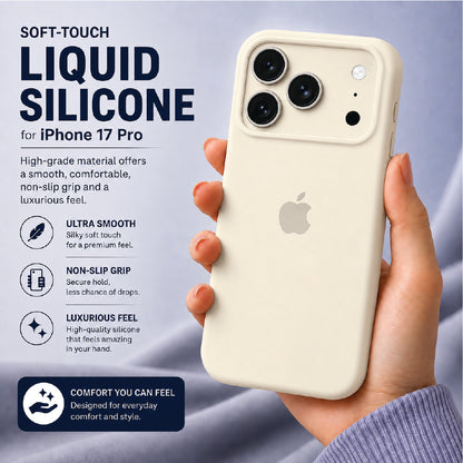 Vanilla Liquid Silicone Case For Apple iPhone Models