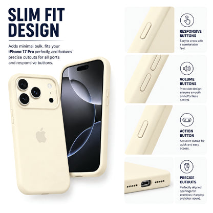Vanilla Liquid Silicone Case For Apple iPhone Models