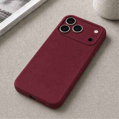 Maroon Liquid Silicone Case For Apple iPhone Models