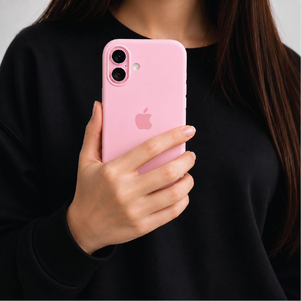 Baby Pink Liquid Silicone Case For Apple iPhone Models
